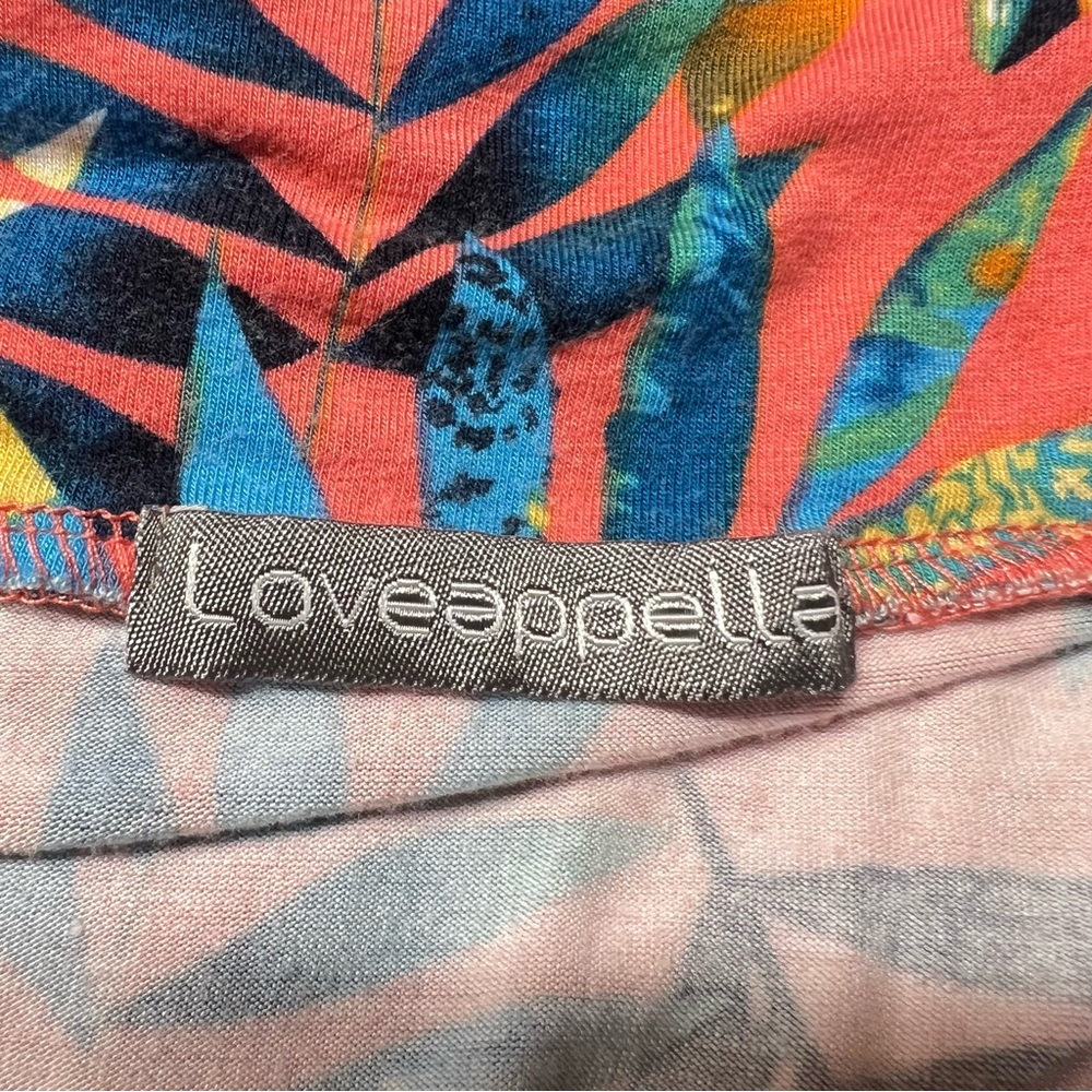 LOVEAPPELLA Deanne Knit Maxi Skirt Coral Tropical Floral Print Size XL - Picture 4 of 16